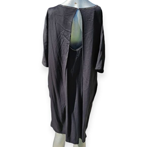 FABIANA FILIPPI Made in Italy Monili Beaded Trim Cascade Back Shift Dress XSmall - Picture 11 of 11